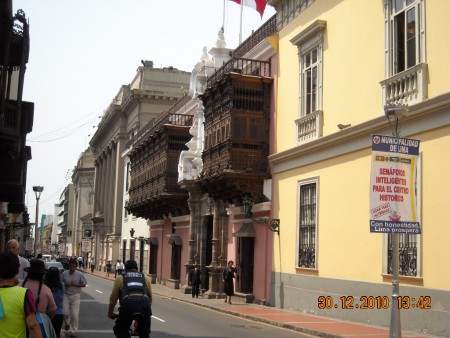 Palacio de Torre Tagle en el centro histórico de Lima